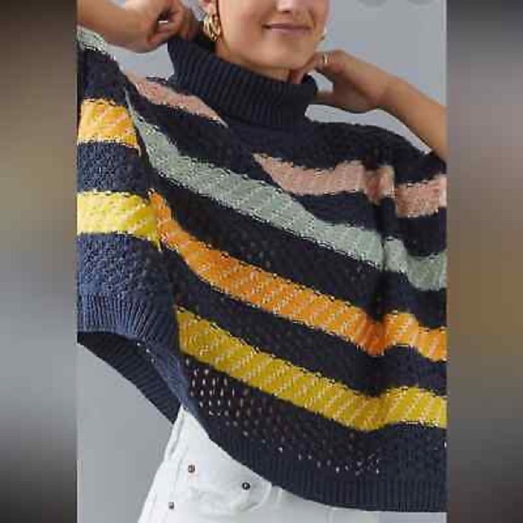 ANTHROPOLOGIE - MULTICOLORED PONCHO - ONE SIZE - Picture 8 of 8